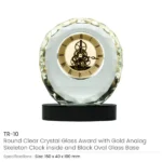 Round Crystal Clock Awards with Oval Glass Base in Premium Box - Image 7