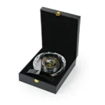 Round Crystal Clock Awards with Oval Glass Base in Premium Box - Image 5