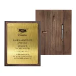 Vertical Matt Veneer Wooden Plaque with Box - Image 2