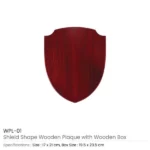 Shield Shaped Wooden Plaque with Box & Golden Aluminium Plate - Image 3