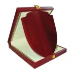 Shield Shaped Wooden Plaque with Box & Golden Aluminium Plate - Image 5