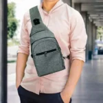 Triangular Sling Crossbody Bags with Headphone Hole - Image 6