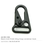Sling Snap Carabiner Hooks in Black Matt Finish - Image 2