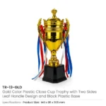 Small Cup Trophy with Removable Ribbon Attached to Both Handles - Image 3