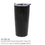 Double-Wall Travel Mugs with Clear Lid - Image 3