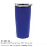 Double-Wall Travel Mugs with Clear Lid - Image 2
