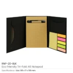 Tri-Fold Notepad with Sticky Notes, Pen, Card Slot and Ruler - Image 6