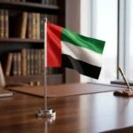 Flag with Metal Pole & Silver Plated Plastic Base - Image 10