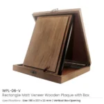 Vertical Matt Veneer Wooden Plaque with Box - Image 3