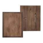 Vertical Matt Veneer Wooden Plaque with Box